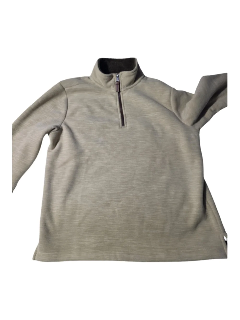 men's Telluride Clothing Company Fleece Pullover Beige Size S